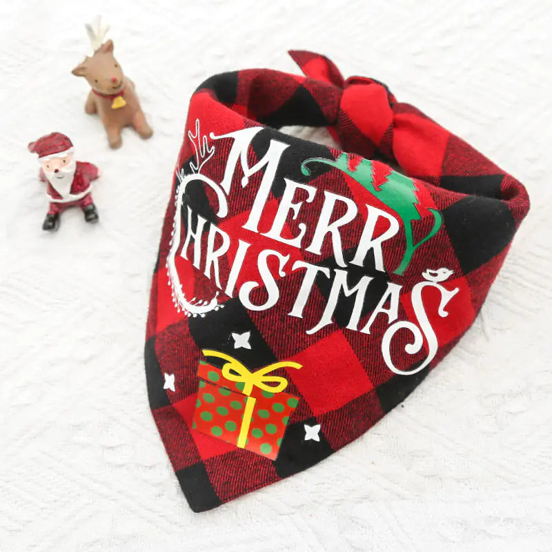Double-layer Triangle Pet Scarf and Saliva Towel