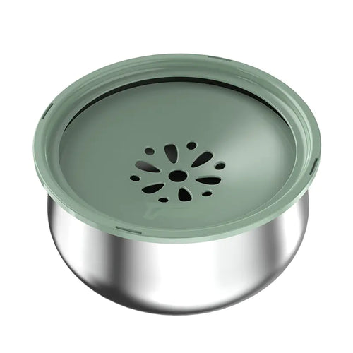 Stainless Steel Large Pet Water Bowl with Splash Guard