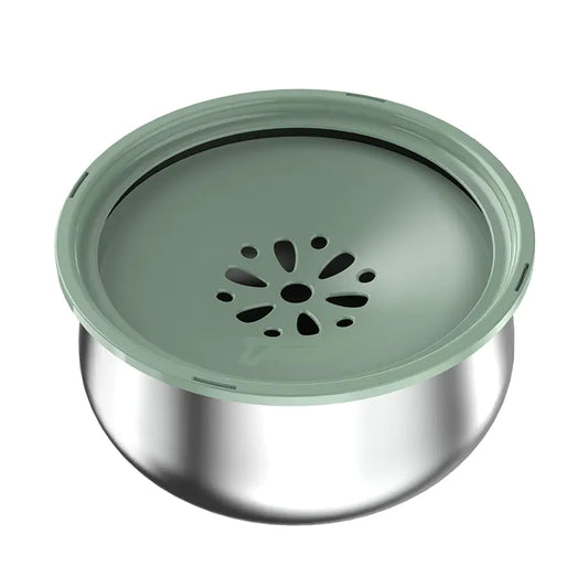 Stainless Steel Large Pet Water Bowl with Splash Guard