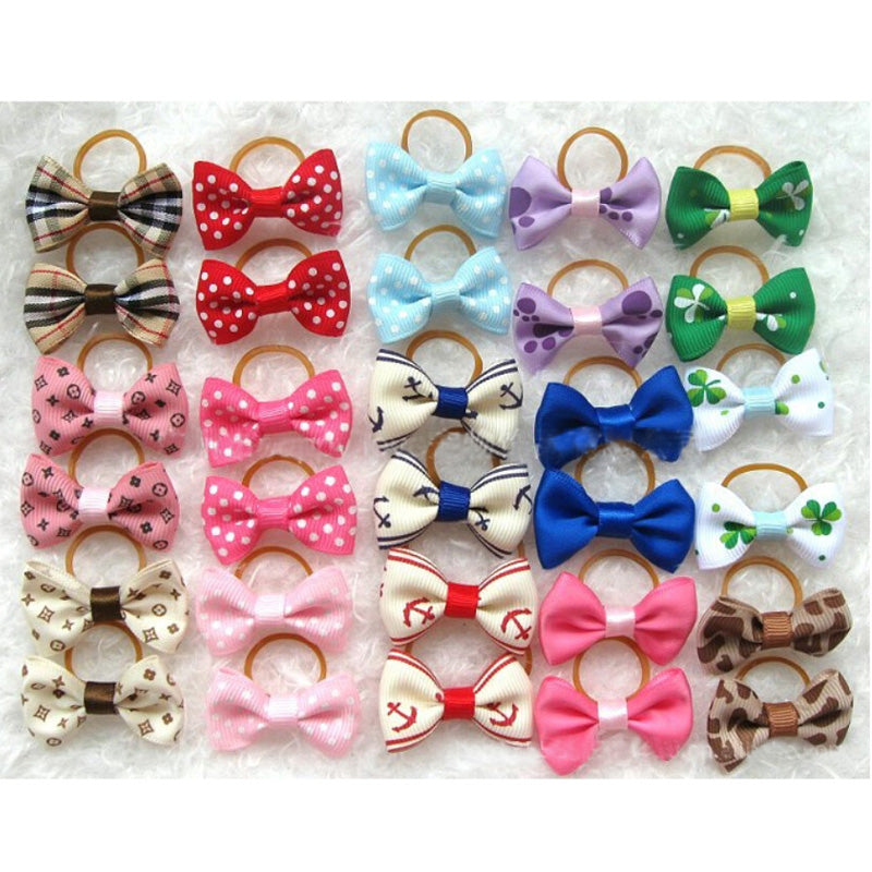 Double-Layer Pet Hair Bows-1