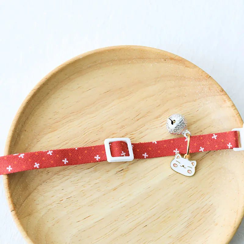 Cute Cat Dog Collar with Silver Bell Anti-Lost Tag