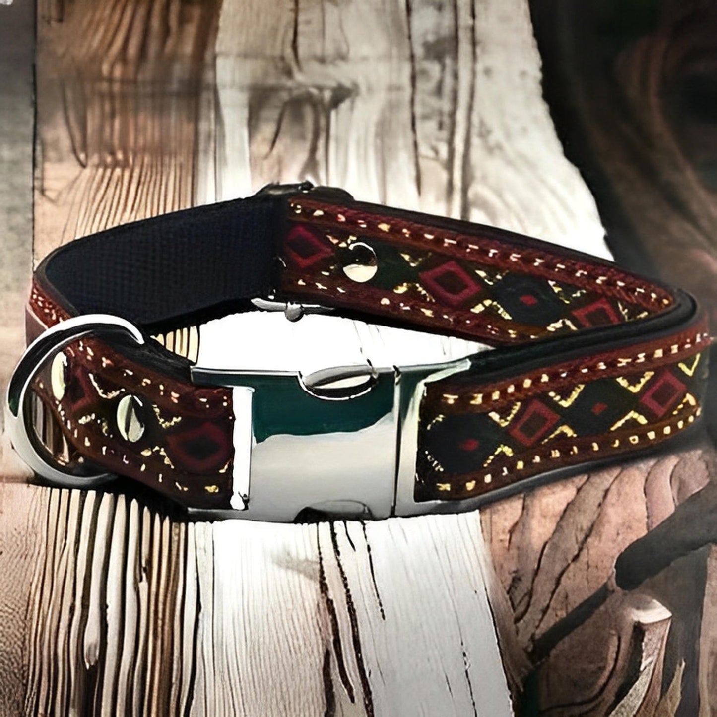 Elysian Paws Engraved Charm Medium Dog Collar-0