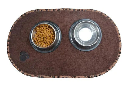 Pet Food Mat, Non-Slip & Washable for Cats and Dogs