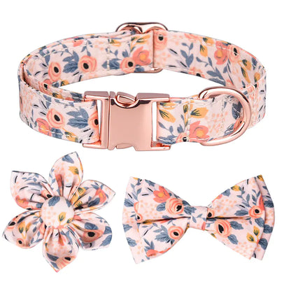 Detachable Hexapetalous Flowers Dog Collar